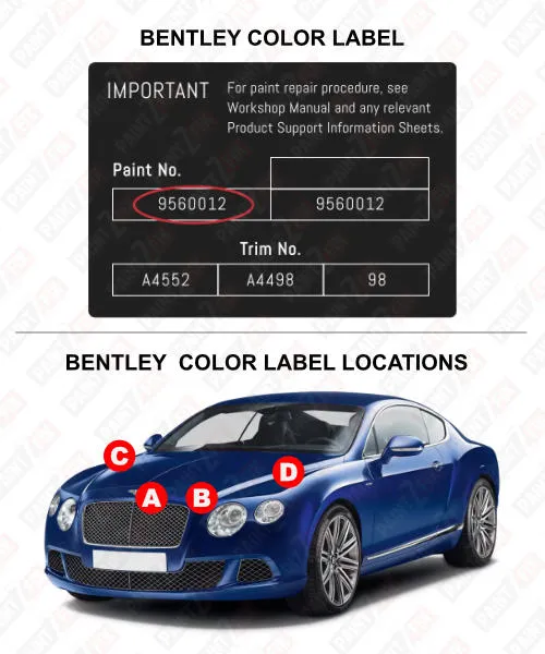 Bentley Color Label
