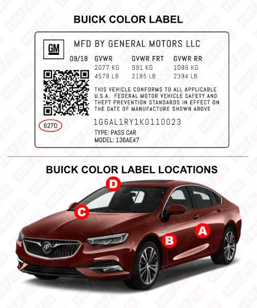 Buick Color Label