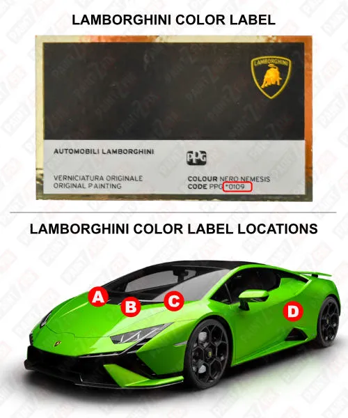 Lamborghini Color Label