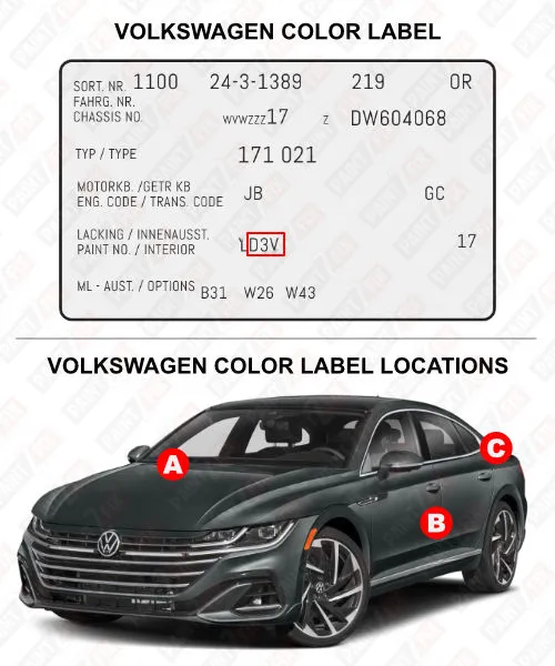 Volkswagen Color Label