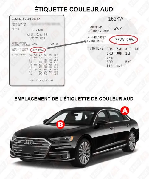 Audi Étiquette de couleur