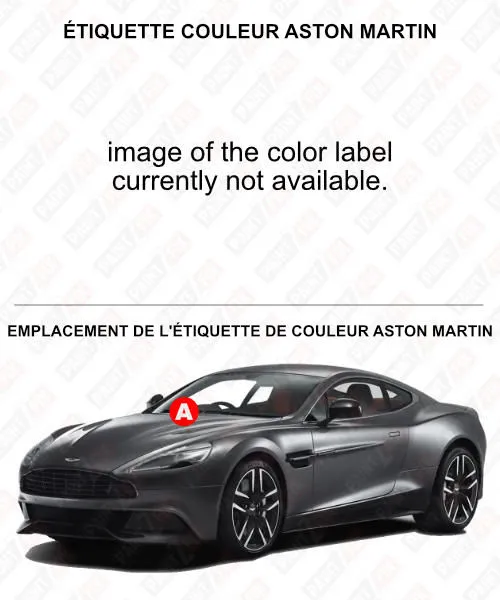 Aston-martin Étiquette de couleur