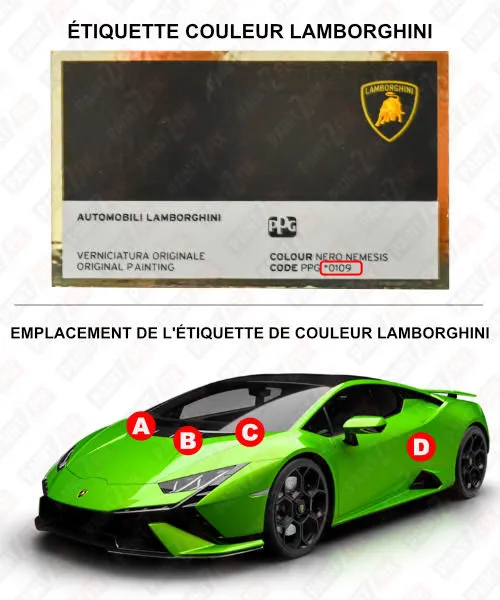 Lamborghini Étiquette de couleur