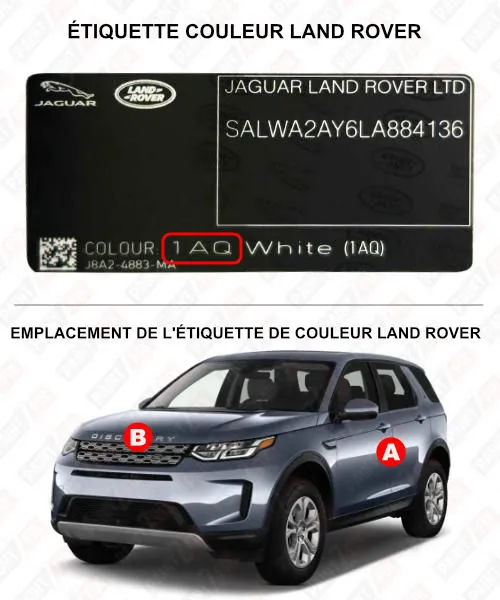 Land-rover Étiquette de couleur