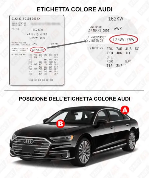 Audi Etichetta a colori