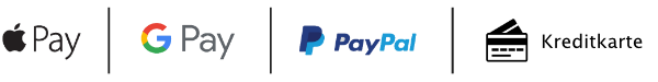 Apple Pay - Google Pay - PayPal - Kreditkarte